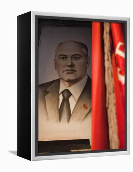 Portrait of Mikhail Gorbachev, Ussr Leader in the 1990S, Estonia-Walter Bibikow-Framed Premier Image Canvas