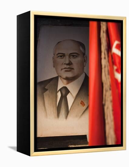 Portrait of Mikhail Gorbachev, Ussr Leader in the 1990S, Estonia-Walter Bibikow-Framed Premier Image Canvas