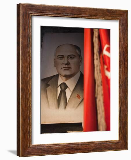 Portrait of Mikhail Gorbachev, Ussr Leader in the 1990S, Estonia-Walter Bibikow-Framed Photographic Print