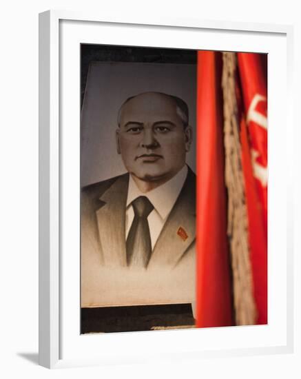 Portrait of Mikhail Gorbachev, Ussr Leader in the 1990S, Estonia-Walter Bibikow-Framed Photographic Print