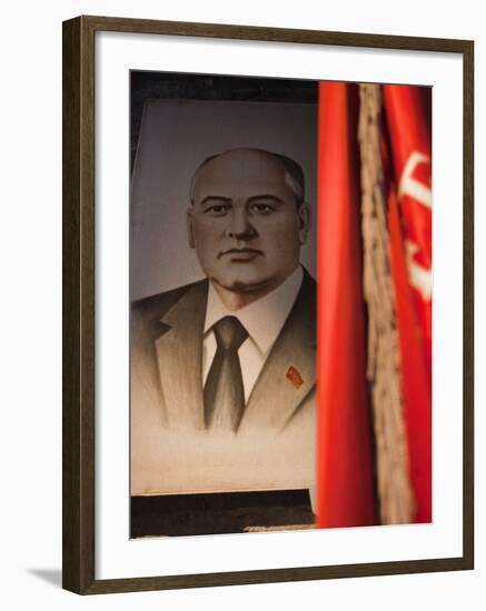 Portrait of Mikhail Gorbachev, Ussr Leader in the 1990S, Estonia-Walter Bibikow-Framed Photographic Print