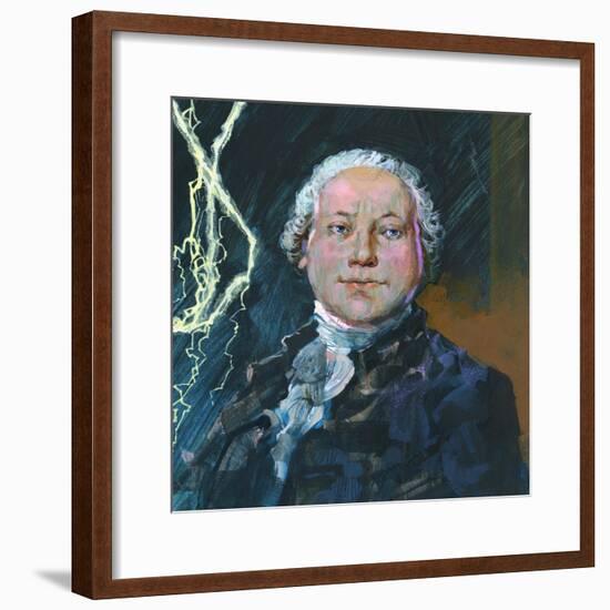 Portrait of Mikhail Vasilyevich Lomonosov (Denisovka-null-Framed Giclee Print