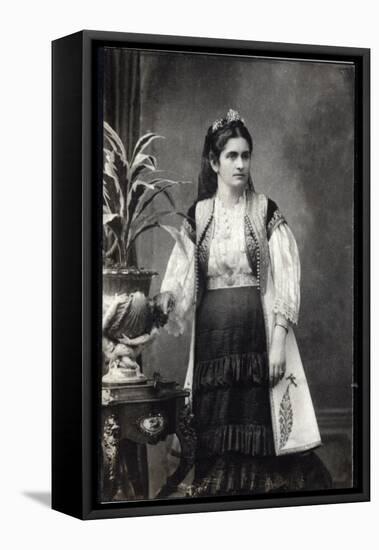 Portrait of Milena Vukotic (1847-1923), Princess of Montenegro-French Photographer-Framed Premier Image Canvas