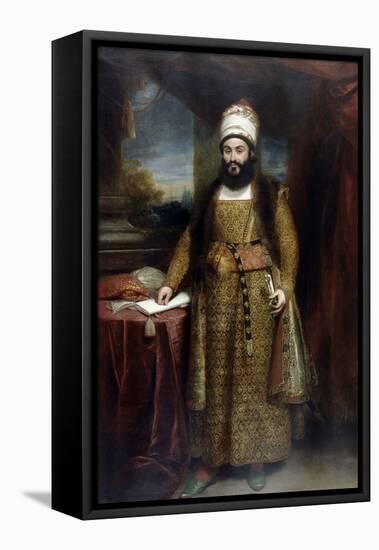 Portrait of Mirza Abul Hasan Khan Ilchi-William Beechey-Framed Premier Image Canvas