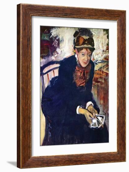 Portrait of Miss. Cassatt-Edgar Degas-Framed Art Print