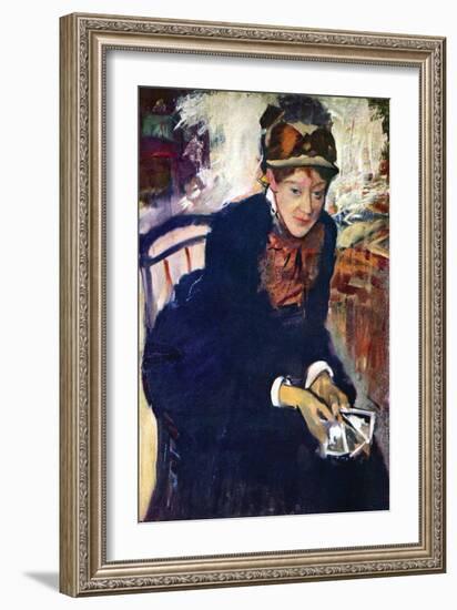 Portrait of Miss. Cassatt-Edgar Degas-Framed Art Print