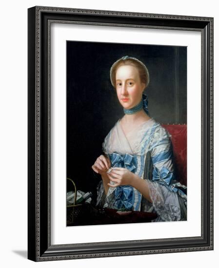 Portrait of Miss Earle-Henry Robert Morland-Framed Giclee Print