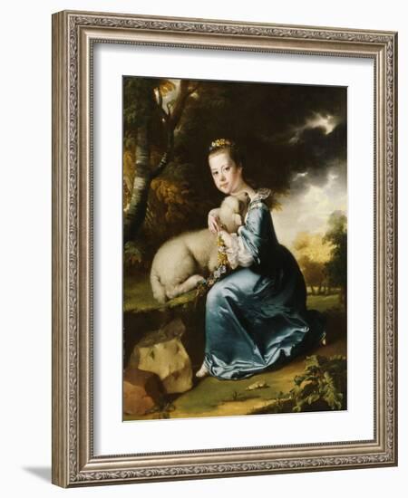 Portrait of Miss Frances Warren-Joseph Wright-Framed Giclee Print