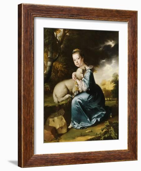 Portrait of Miss Frances Warren-Joseph Wright-Framed Giclee Print