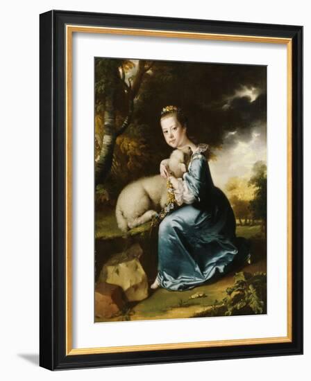 Portrait of Miss Frances Warren-Joseph Wright-Framed Giclee Print