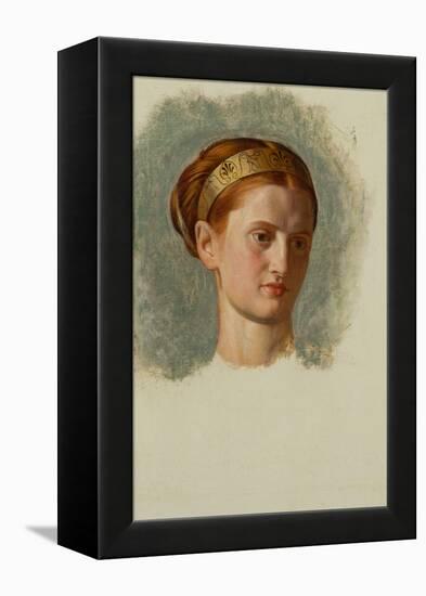 Portrait of Miss Isabella Waugh, study-William Holman Hunt-Framed Premier Image Canvas