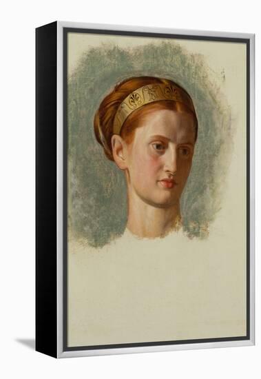 Portrait of Miss Isabella Waugh, study-William Holman Hunt-Framed Premier Image Canvas