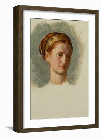 Portrait of Miss Isabella Waugh, study-William Holman Hunt-Framed Giclee Print