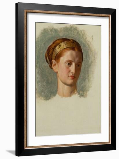 Portrait of Miss Isabella Waugh, study-William Holman Hunt-Framed Giclee Print