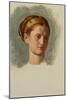 Portrait of Miss Isabella Waugh, study-William Holman Hunt-Mounted Giclee Print