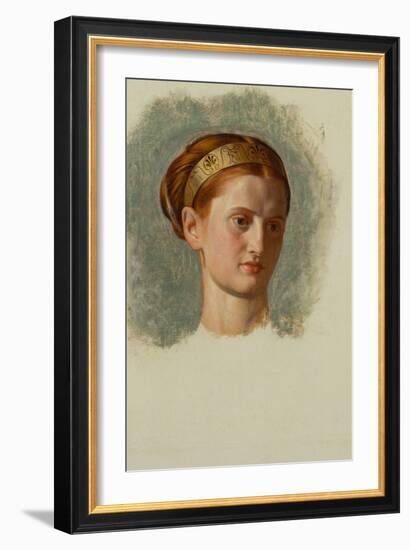 Portrait of Miss Isabella Waugh, study-William Holman Hunt-Framed Giclee Print