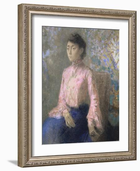 Portrait of Miss Jeanne Chaîne, 1903-Odilon Redon-Framed Giclee Print