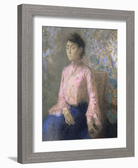 Portrait of Miss Jeanne Chaîne, 1903-Odilon Redon-Framed Giclee Print