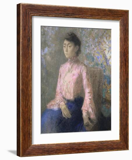 Portrait of Miss Jeanne Chaîne, 1903-Odilon Redon-Framed Giclee Print