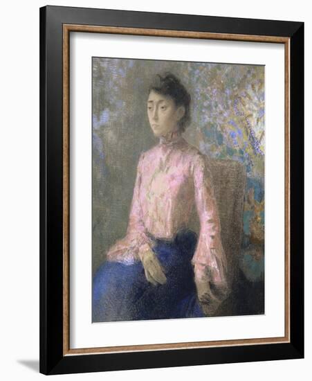 Portrait of Miss Jeanne Chaîne, 1903-Odilon Redon-Framed Giclee Print