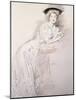 Portrait of Miss Taylor Leaning on a Table-Paul Cesar Helleu-Mounted Giclee Print