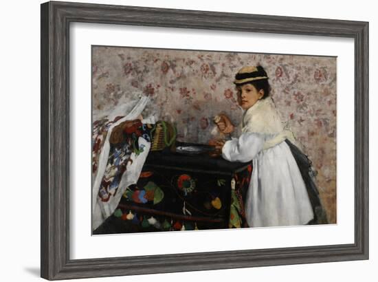 Portrait of Mlle. Hortense Valpinçon, C.1871-Edgar Degas-Framed Giclee Print