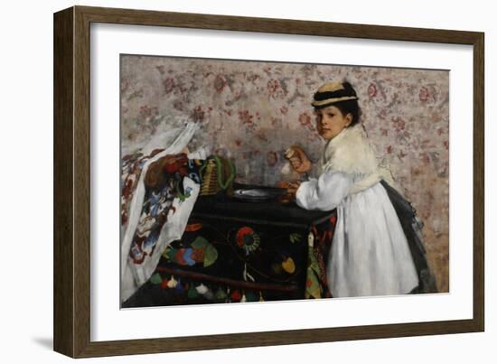 Portrait of Mlle. Hortense Valpinçon, C.1871-Edgar Degas-Framed Giclee Print