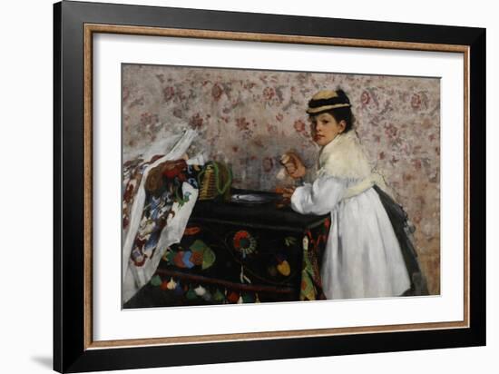 Portrait of Mlle. Hortense Valpinçon, C.1871-Edgar Degas-Framed Giclee Print