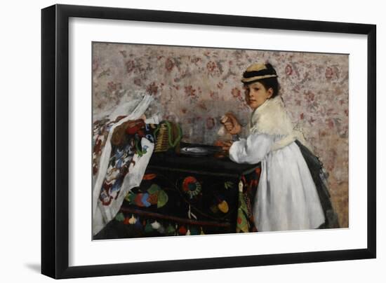 Portrait of Mlle. Hortense Valpinçon, C.1871-Edgar Degas-Framed Giclee Print