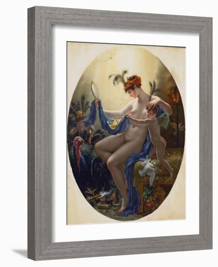 Portrait of Mlle, Lange as Danae, 1799-Anne-Louis Girodet de Roussy-Trioson-Framed Giclee Print