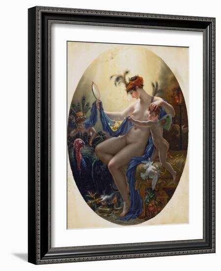 Portrait of Mlle, Lange as Danae, 1799-Anne-Louis Girodet de Roussy-Trioson-Framed Giclee Print