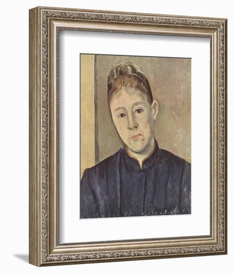 Portrait Of Mme Cezanne-Paul Cezanne-Framed Collectable Print