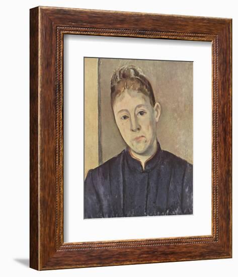 Portrait Of Mme Cezanne-Paul Cezanne-Framed Collectable Print