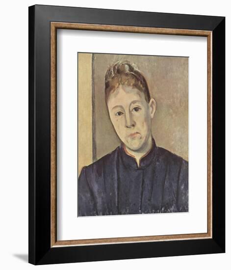 Portrait Of Mme Cezanne-Paul Cezanne-Framed Collectable Print