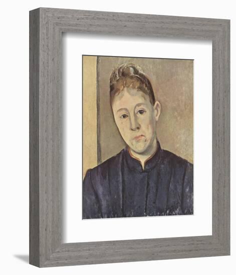 Portrait Of Mme Cezanne-Paul Cezanne-Framed Collectable Print