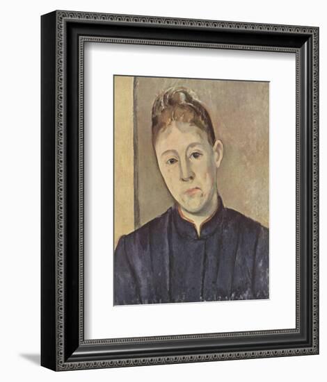 Portrait Of Mme Cezanne-Paul Cezanne-Framed Collectable Print