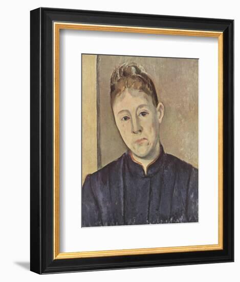 Portrait Of Mme Cezanne-Paul Cezanne-Framed Collectable Print