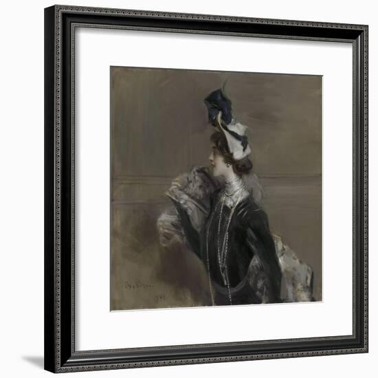 Portrait of Mme. Lina Cavalieri, 1901-Giovanni Boldini-Framed Giclee Print