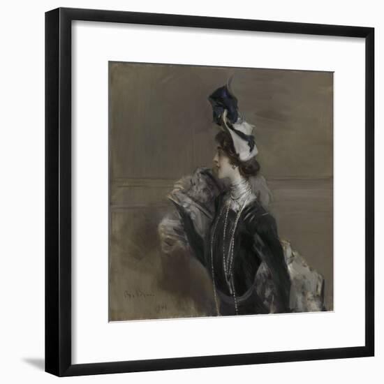 Portrait of Mme. Lina Cavalieri, 1901-Giovanni Boldini-Framed Giclee Print