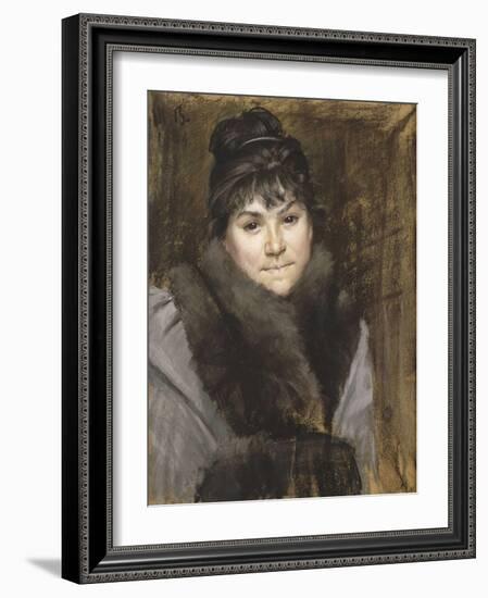 Portrait of Mme X, C. 1883-1884-Maria Konstantinovna Bashkirtseva-Framed Giclee Print