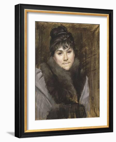 Portrait of Mme X, C. 1883-1884-Maria Konstantinovna Bashkirtseva-Framed Giclee Print