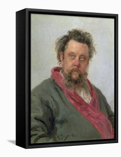 Portrait of Modest Petrovich Moussorgsky (1839-81) 1881-Ilya Efimovich Repin-Framed Premier Image Canvas