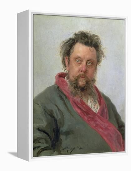 Portrait of Modest Petrovich Moussorgsky (1839-81) 1881-Ilya Efimovich Repin-Framed Premier Image Canvas