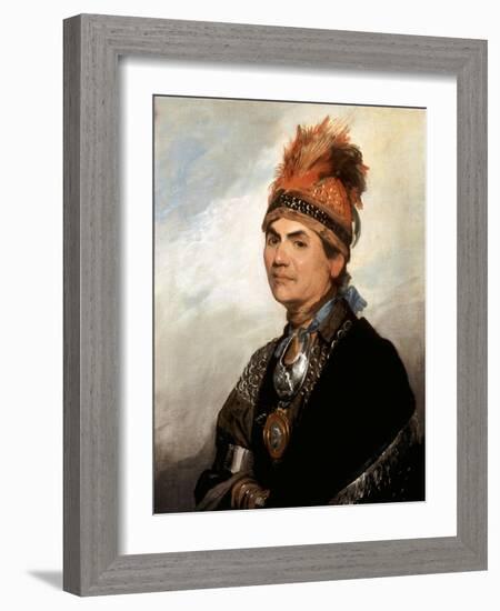 Portrait of Mohawk Chief Joseph Brant-Gilbert Stuart-Framed Giclee Print