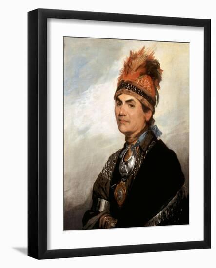 Portrait of Mohawk Chief Joseph Brant-Gilbert Stuart-Framed Giclee Print