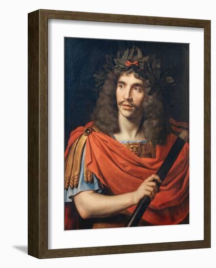Portrait of Moliere as Caesar in the 'The Death of Pompey', 1657-Pierre Mignard-Framed Giclee Print