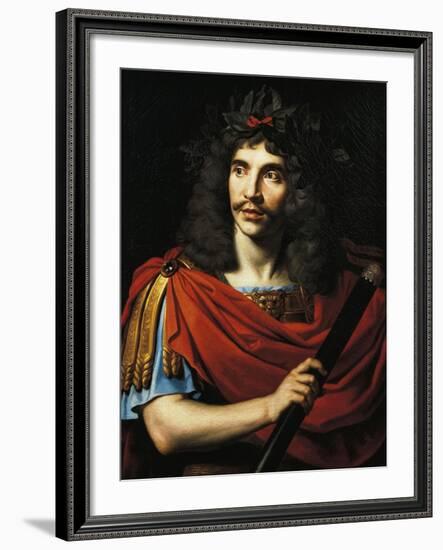 Portrait of Moliere, Pseudonym of Jean-Baptiste Poquelin-null-Framed Giclee Print