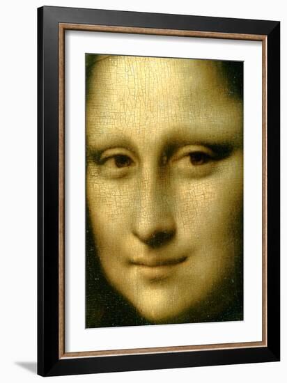 Portrait of Mona Lisa' (Detail), 1503-1506-Leonardo da Vinci-Framed Giclee Print