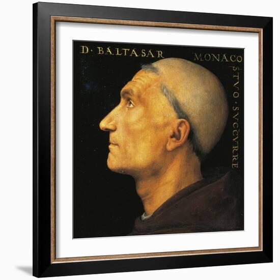 Portrait of Monk Balthazar of Vallombrosa Abbey-Pietro Perugino-Framed Premium Giclee Print