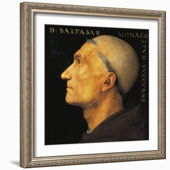 Portrait of Monk Balthazar of Vallombrosa Abbey-Pietro Perugino-Framed Giclee Print